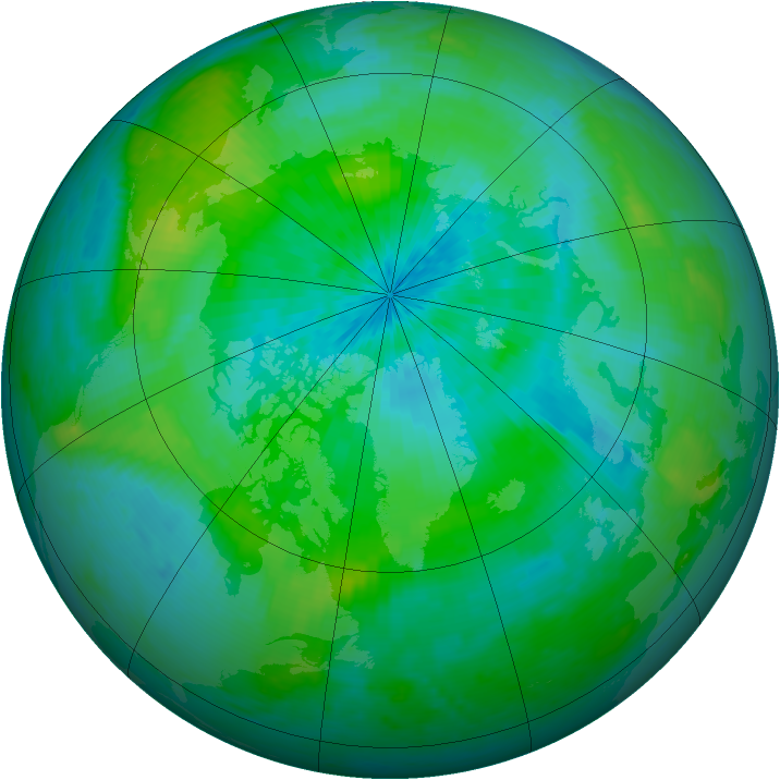Arctic ozone map for 05 September 2001